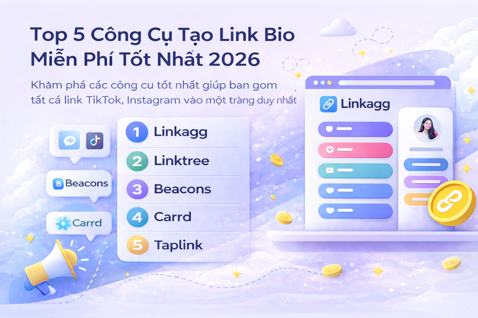 Top 5 Công Cụ Tạo Link Bio Miễn Phí Tốt Nhất 2026