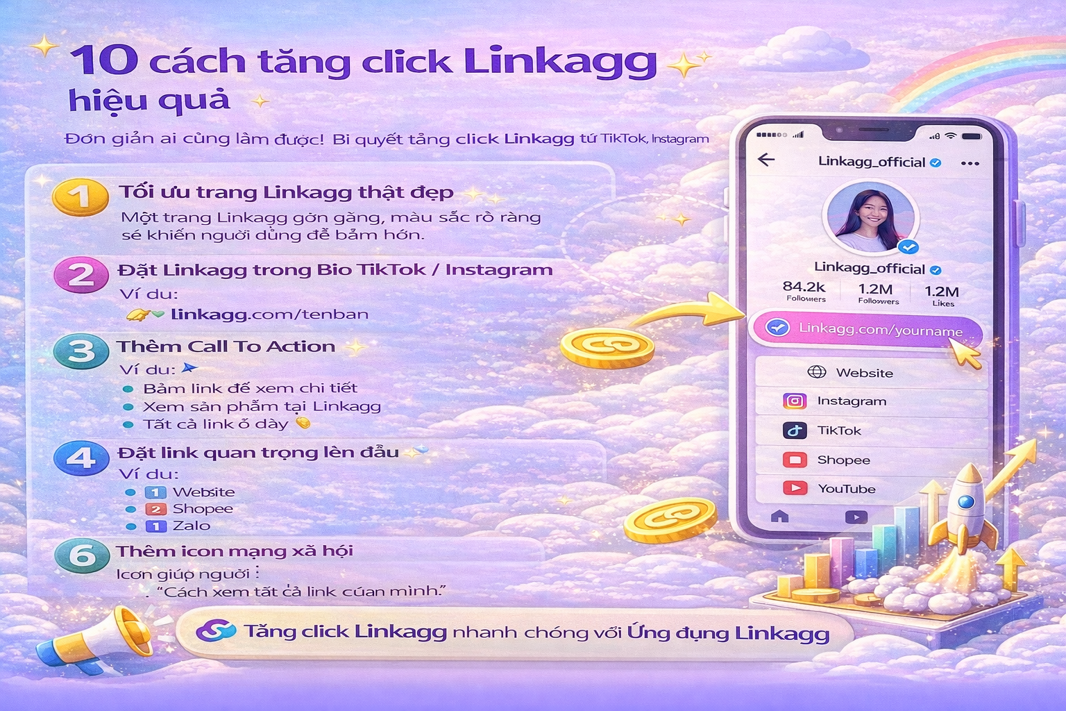 10 Cách Tăng Click Linkagg Hiệu Quả Từ TikTok Và Instagram